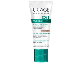 URIAGE-HYSEAC-3REGul-GLOBal-TEINTe-SPF30-40ML-limite-boutons-ponts-noirs-matifie-unifie-teint-peaux-grasses-imperfections-pharmaglobe
